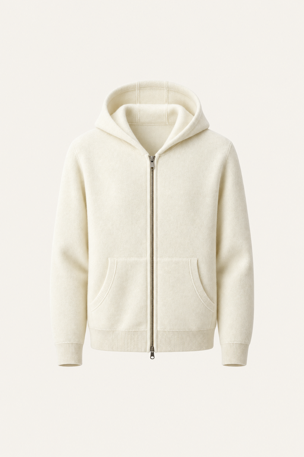 Tonari Merino Hooded Zip Cream