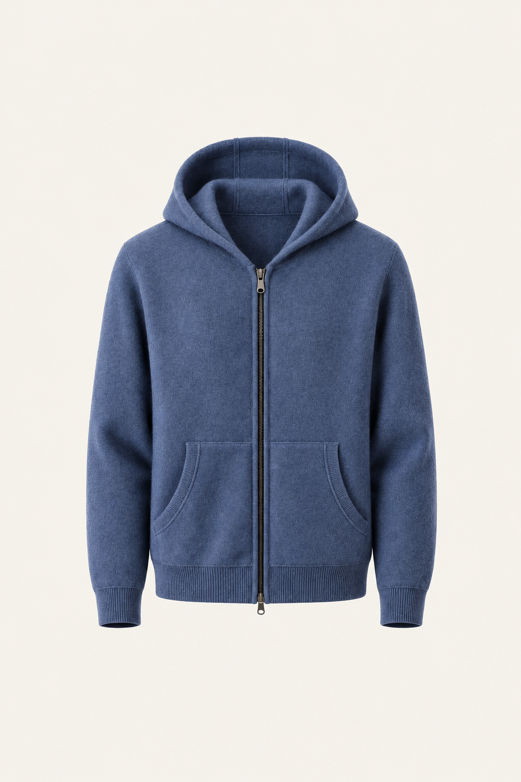 Tonari Merino Hooded Zip Blue