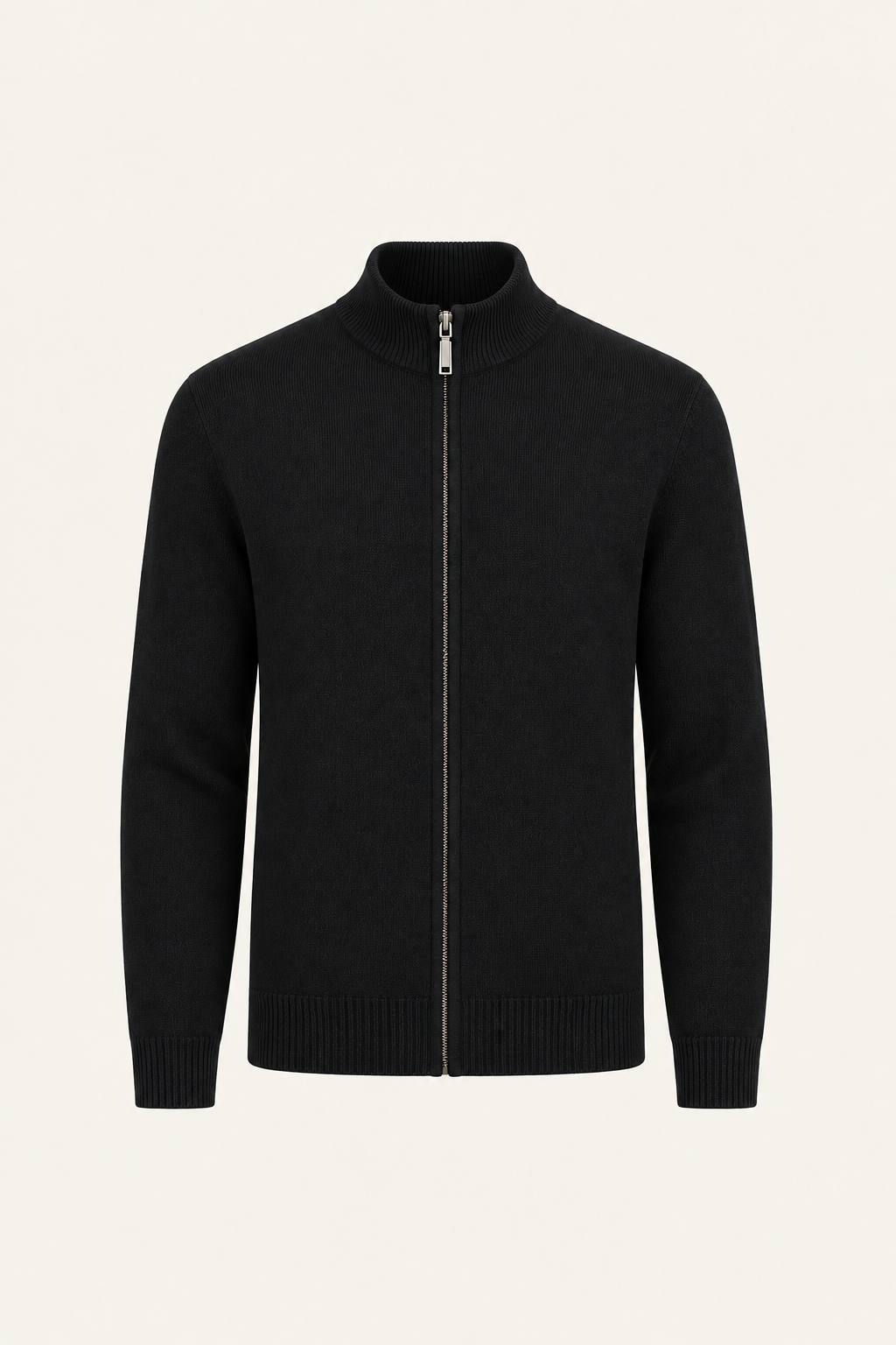 Vaniro Merino Cardigan Black