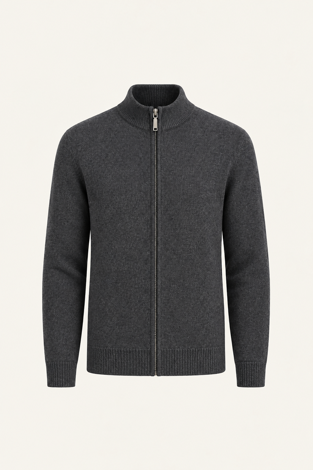 Vaniro Merino Cardigan Grey
