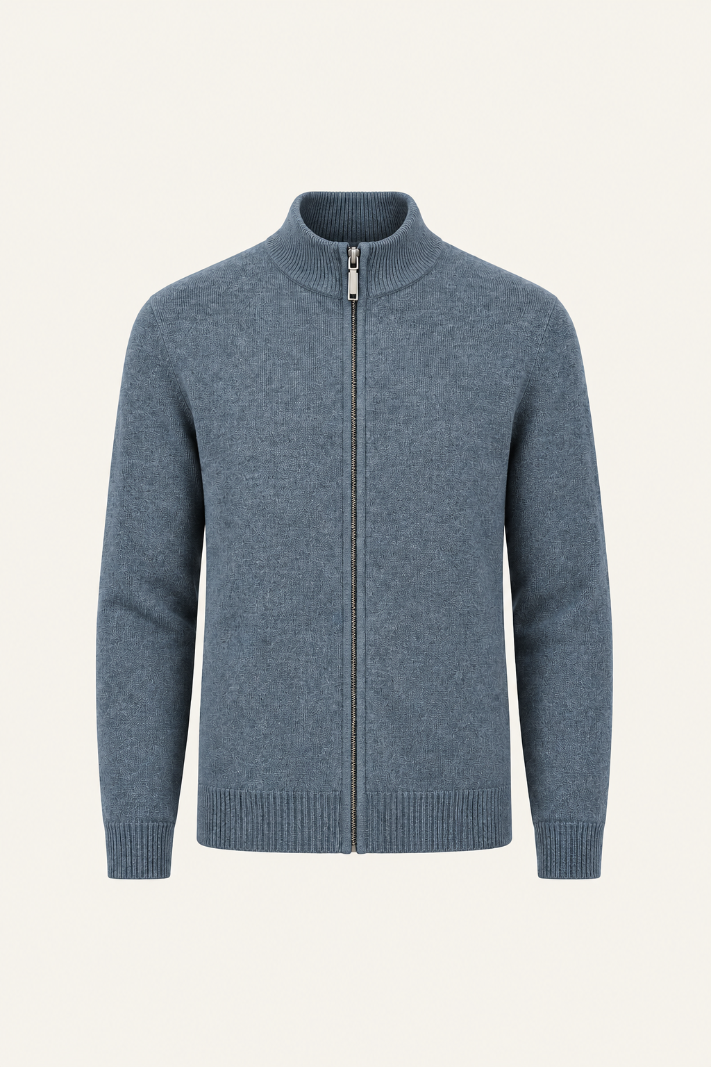 Vaniro Merino Cardigan Blue