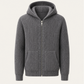 Velani Wool Hooded Zip Knit Dark grey