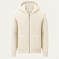 Velani Wool Hooded Zip Knit Cream