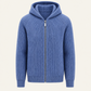 Zelano Wool Hooded Zip Up Blue