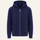 Zelano Wool Hooded Zip Up Navy