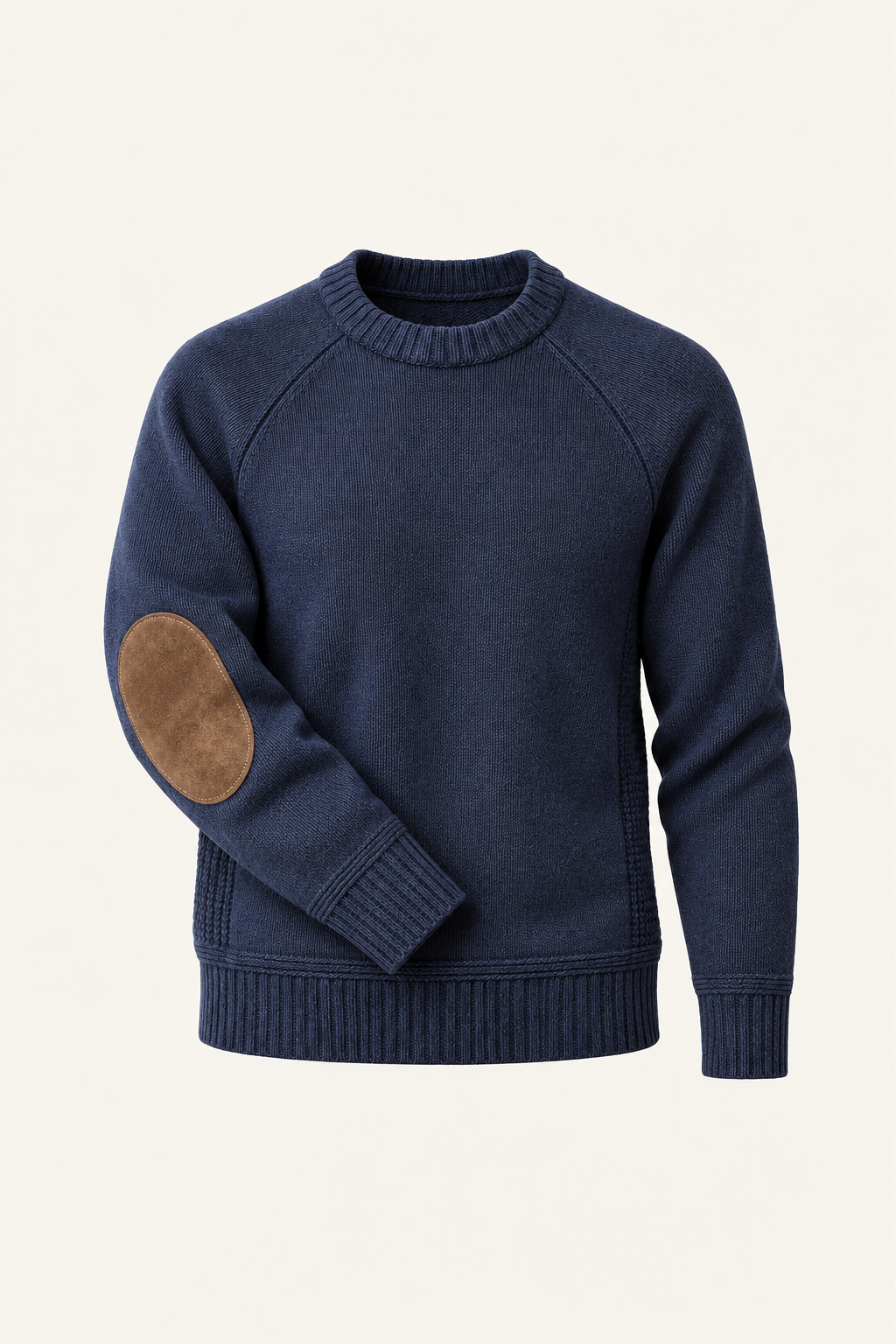 Sorivo Elbow-Patch Crewneck Navy
