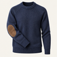 Sorivo Elbow-Patch Crewneck Navy