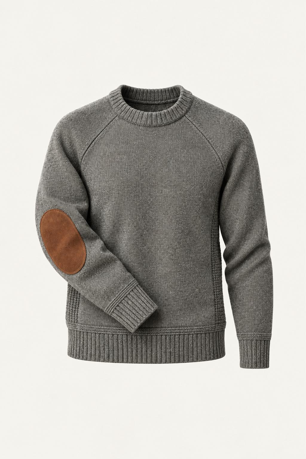 Sorivo Elbow-Patch Crewneck Grey