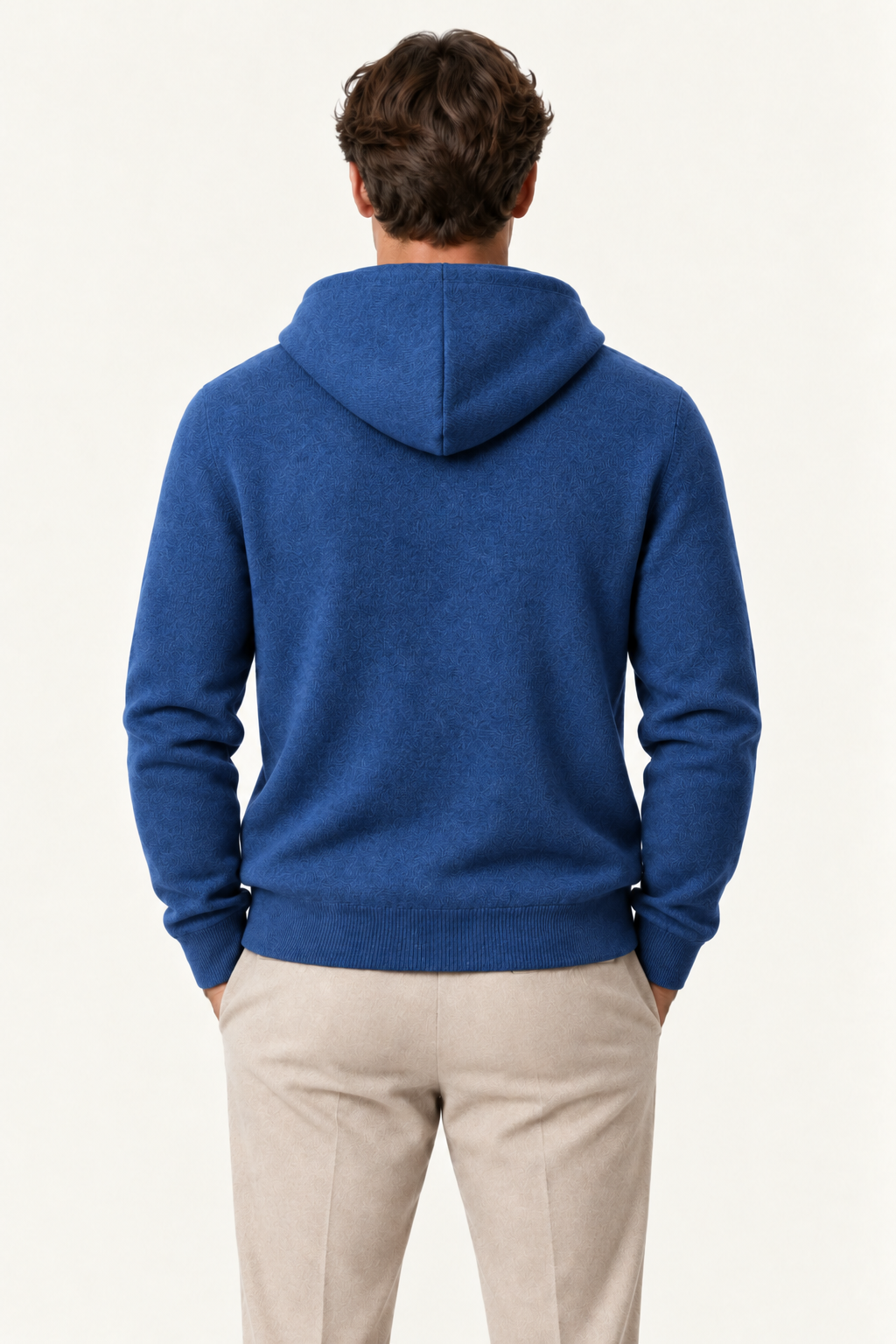 Talero Reversible Hooded Zip Knit Grey/Blue