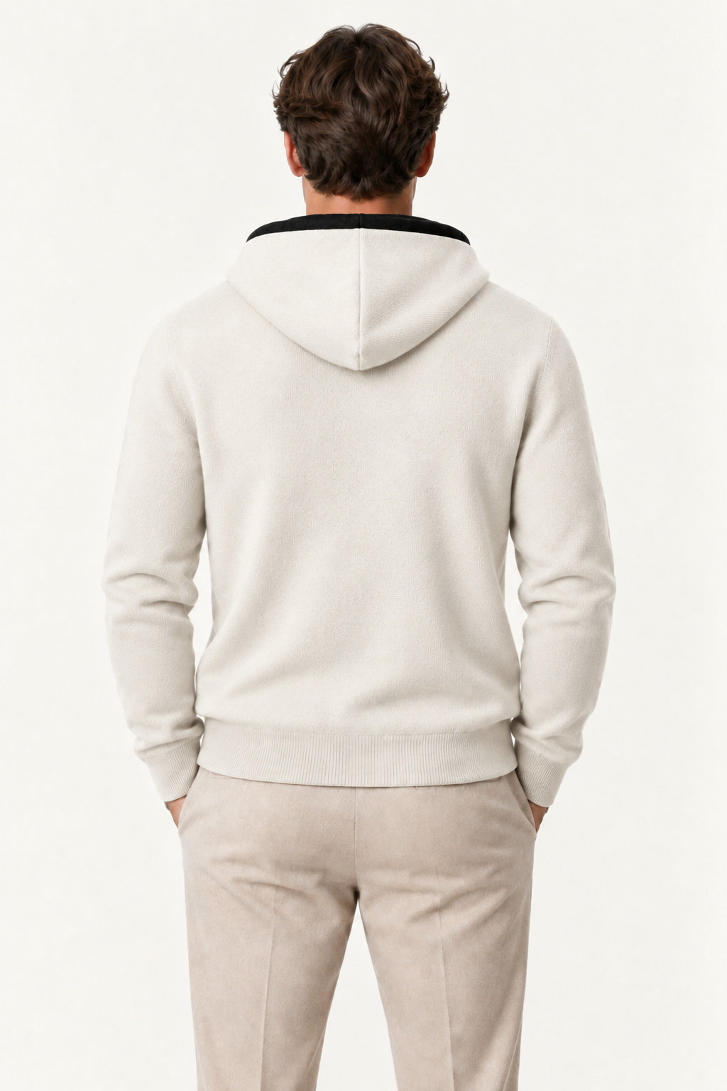 Talero Reversible Hooded Zip Knit Black/Ivory
