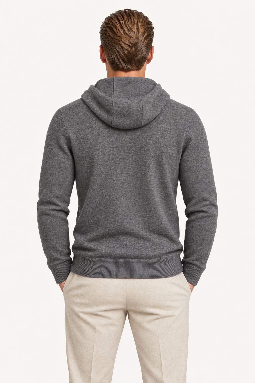 Tonari Merino Hooded Zip Dark Grey