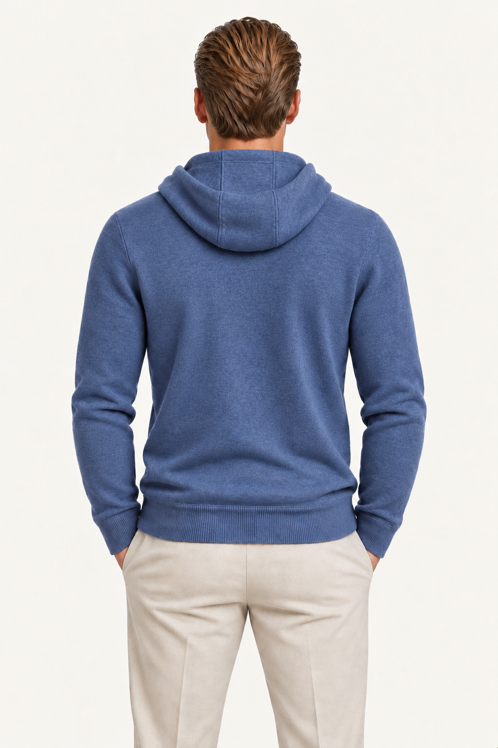 Tonari Merino Hooded Zip Blue