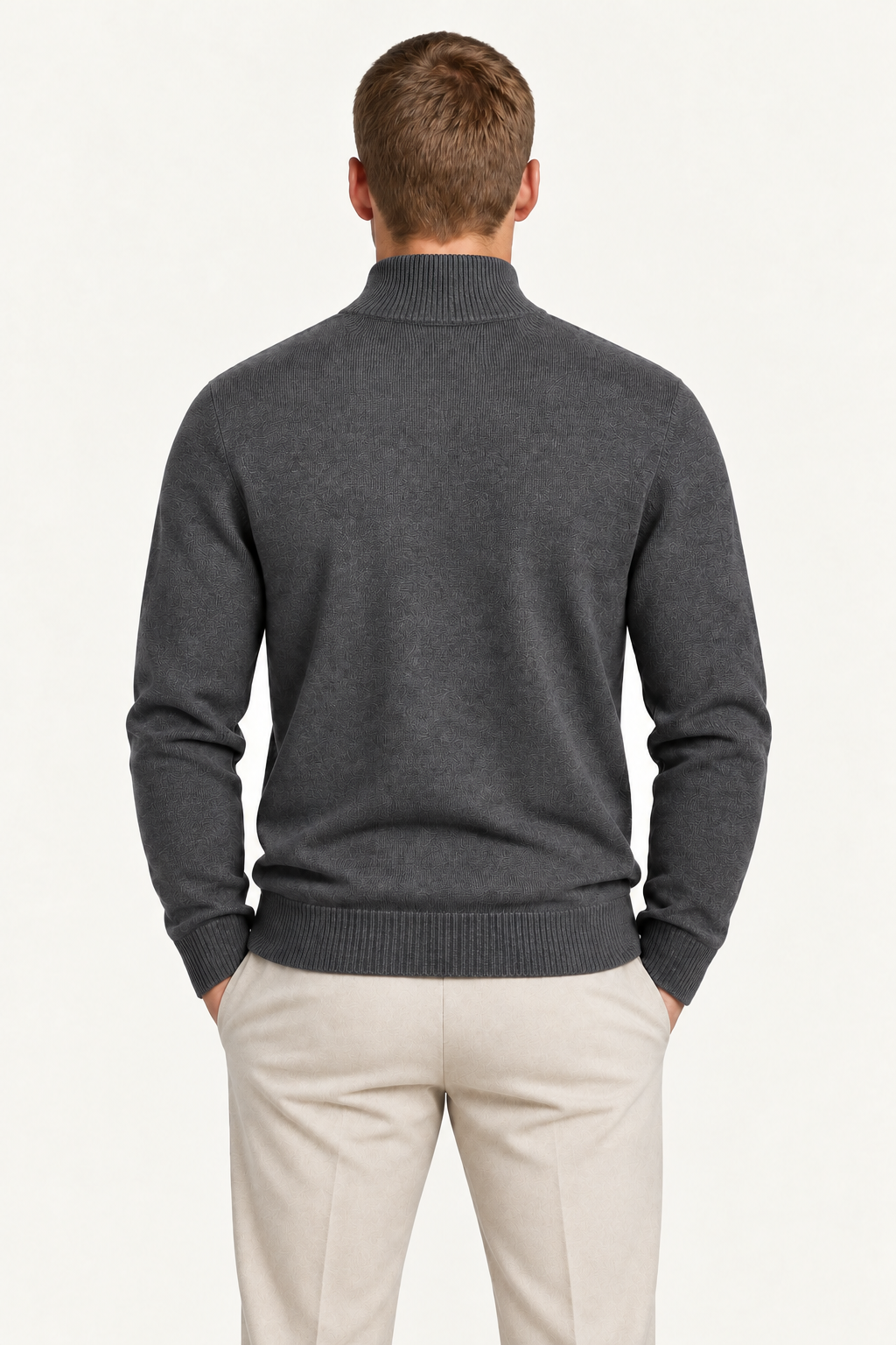 Vaniro Merino Cardigan Grey