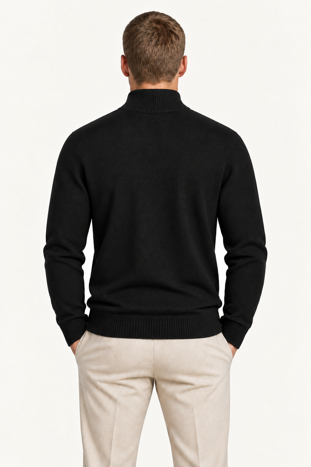 Vaniro Merino Cardigan Black