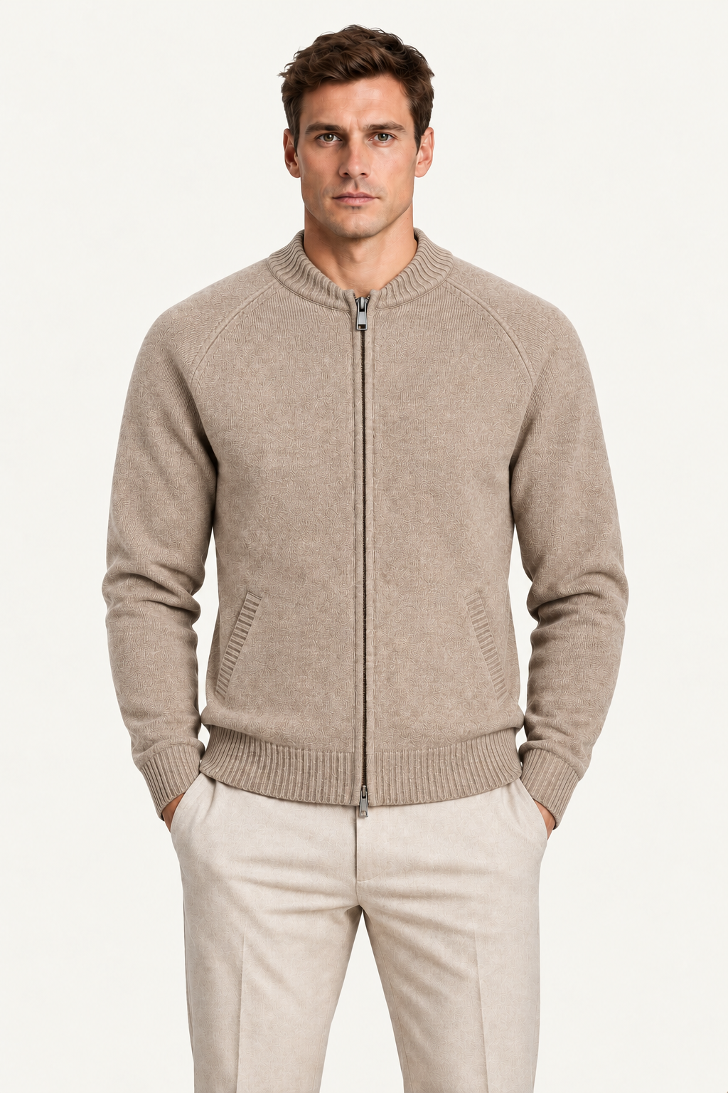 Varenu Wool Cardigan Beige