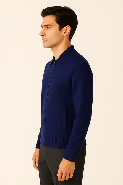 Navy Blue Polo Cardigan