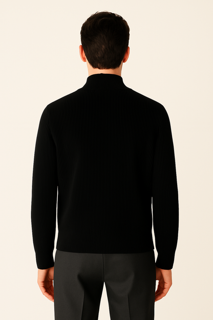 Black Wool Cardigan