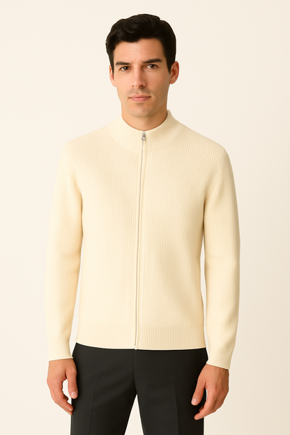Beige Wool Cardigan