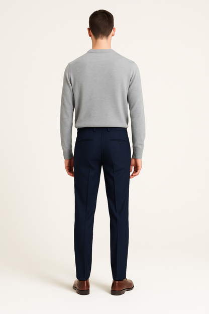 Dark Blue Elastic Pantalon
