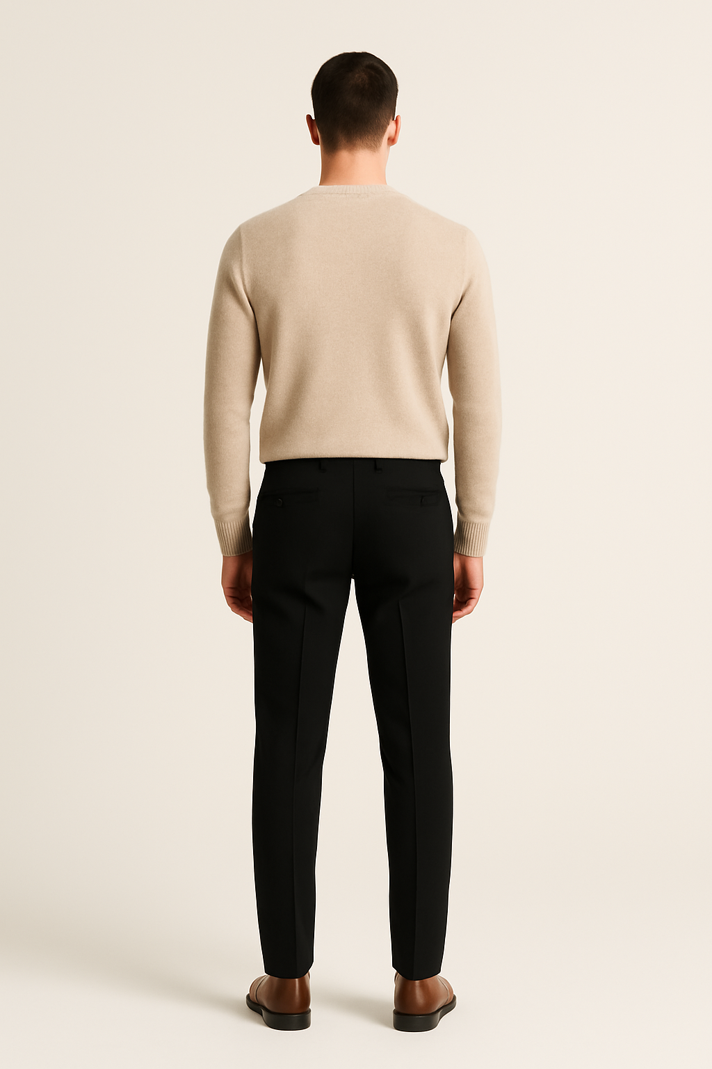 Black Elastic Pantalon