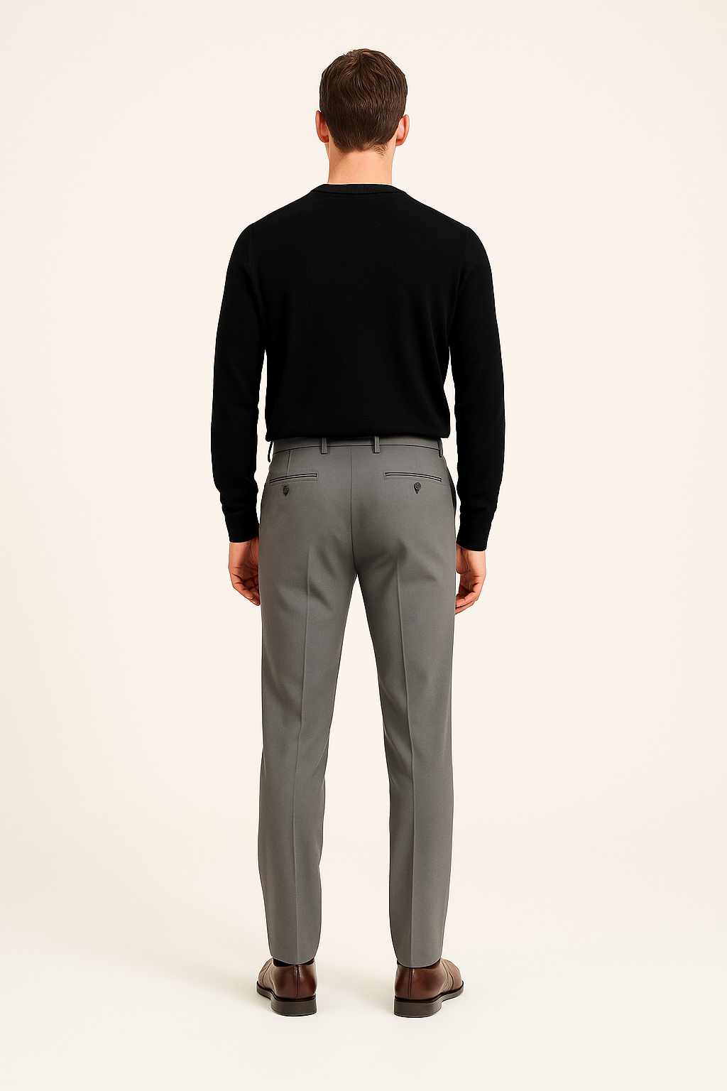 Grey Elastic Pantalon