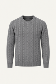 Velaro Cable Knit Crewneck Grey