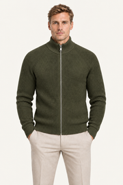 Selano Zip Knit Olive