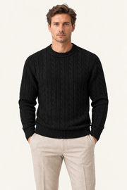 Velaro Cable Knit Crewneck Black