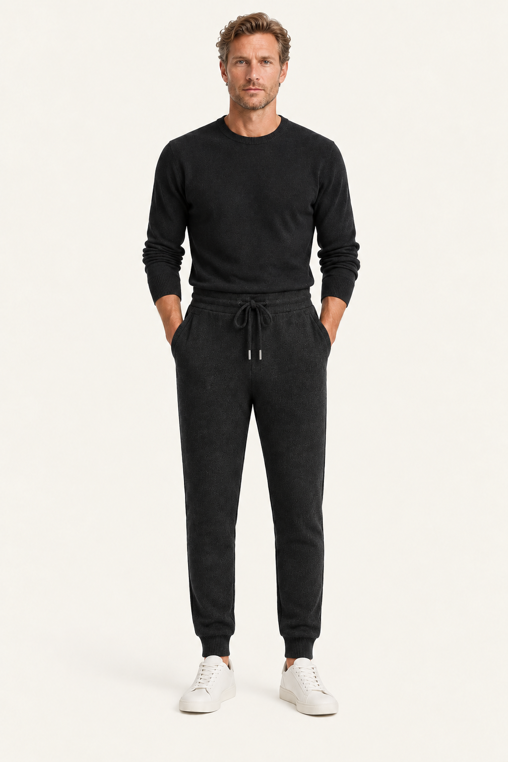 Nelaro Wool Lounge Trousers Black