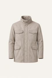Savero Suede Coat Ivory