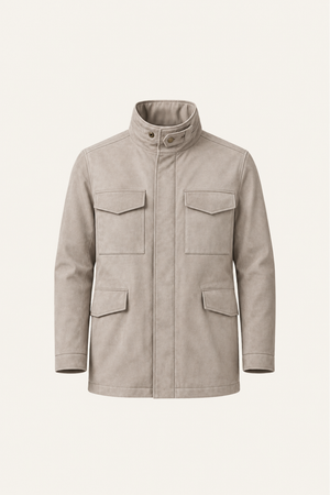 Savero Suede Coat Ivory