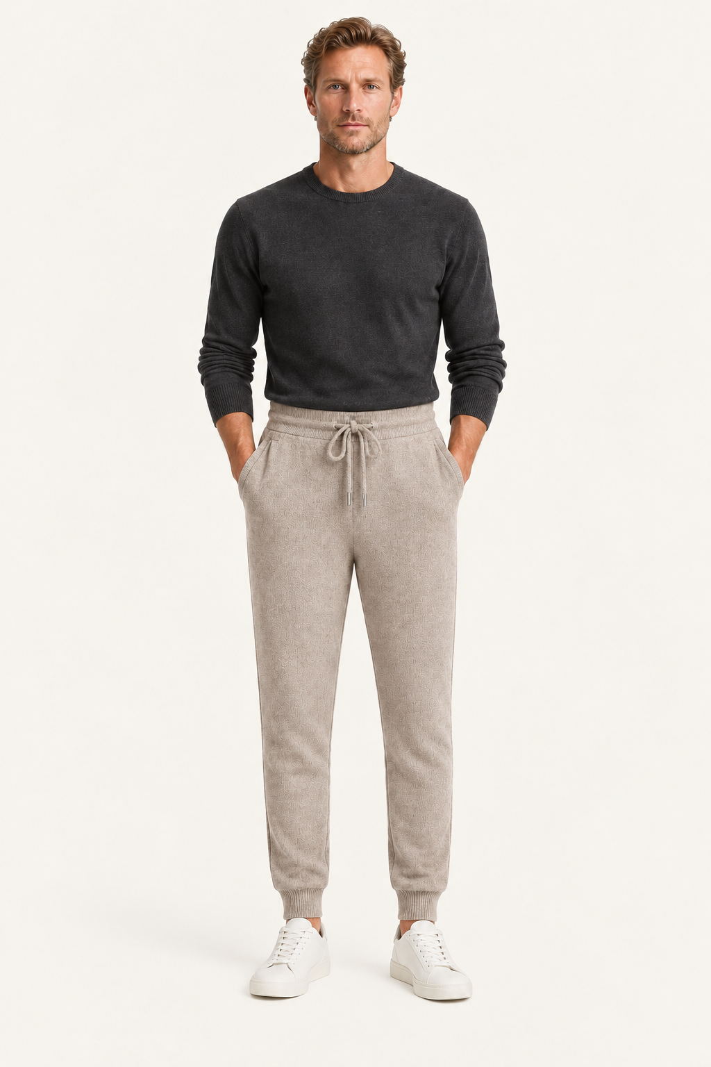 Nelaro Wool Lounge Trouser Beige