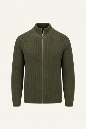 Selano Zip Knit Olive