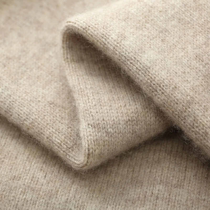 Vaniro Cashmere Zip Knit Beige