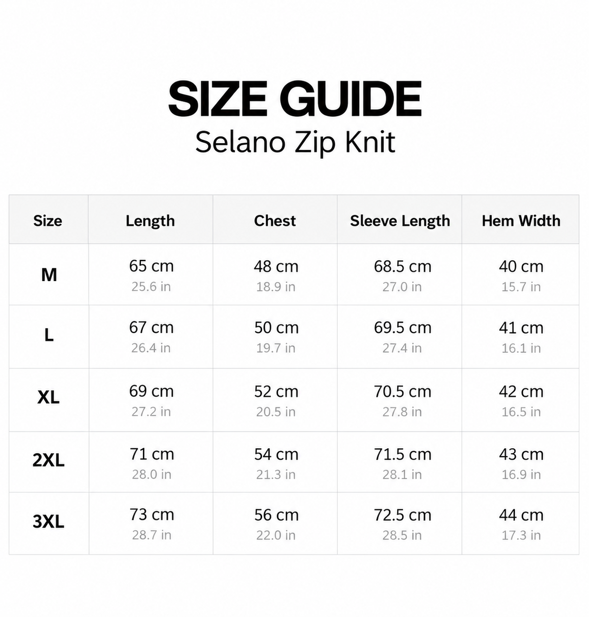 Selano Zip Knit Black