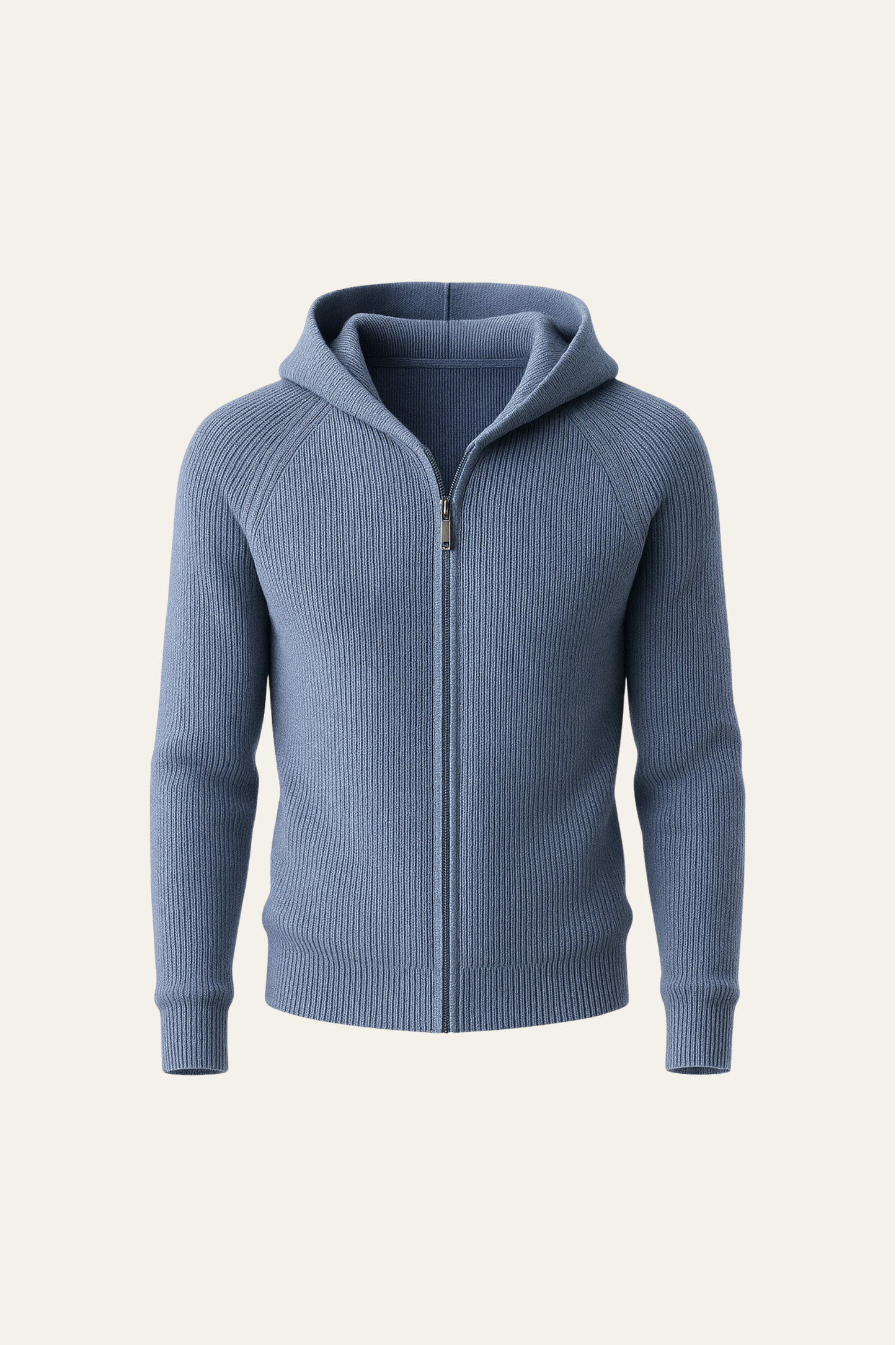 Zelano Merino Hooded Sweater Light Blue