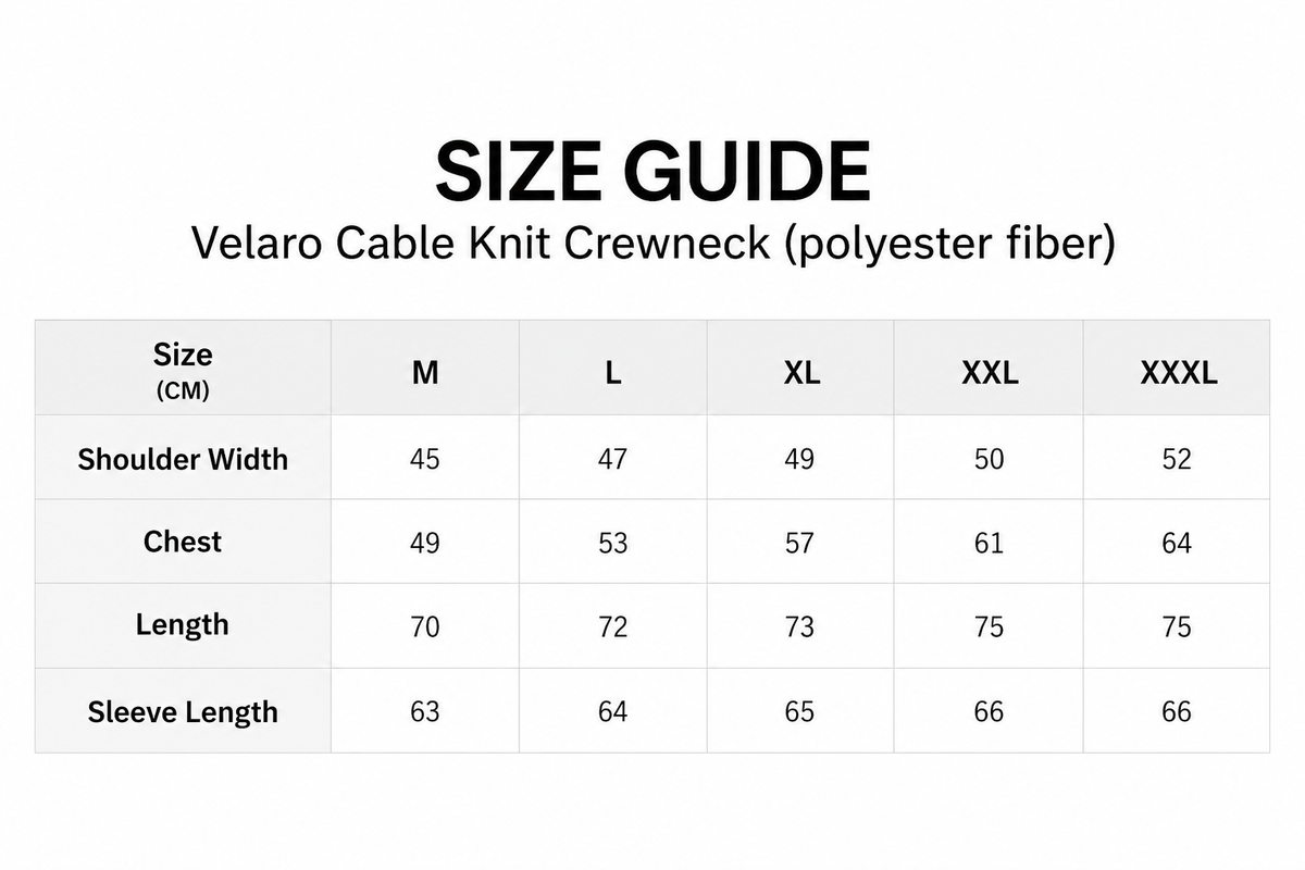 Velaro Cable Knit Crewneck Blue