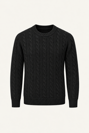 Velaro Cable Knit Crewneck Black