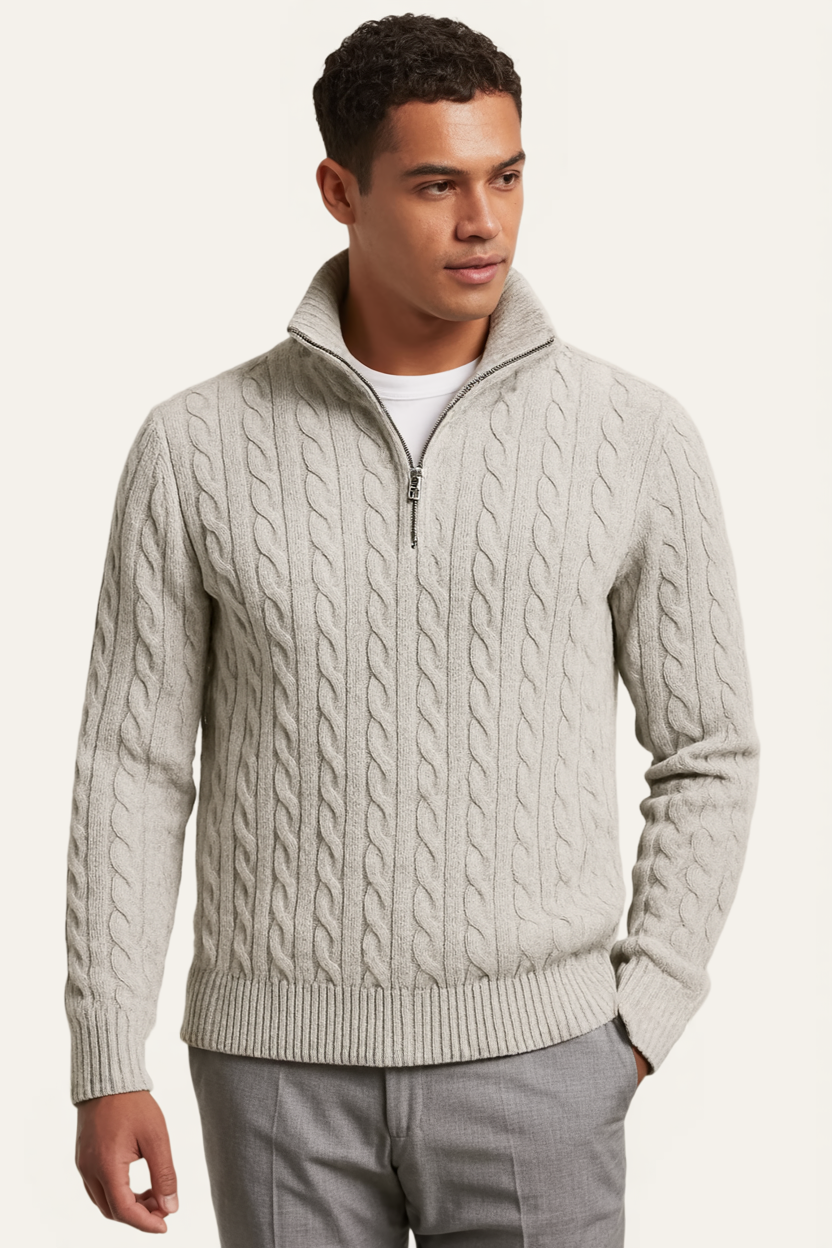 Tilano Cable Knit Grey