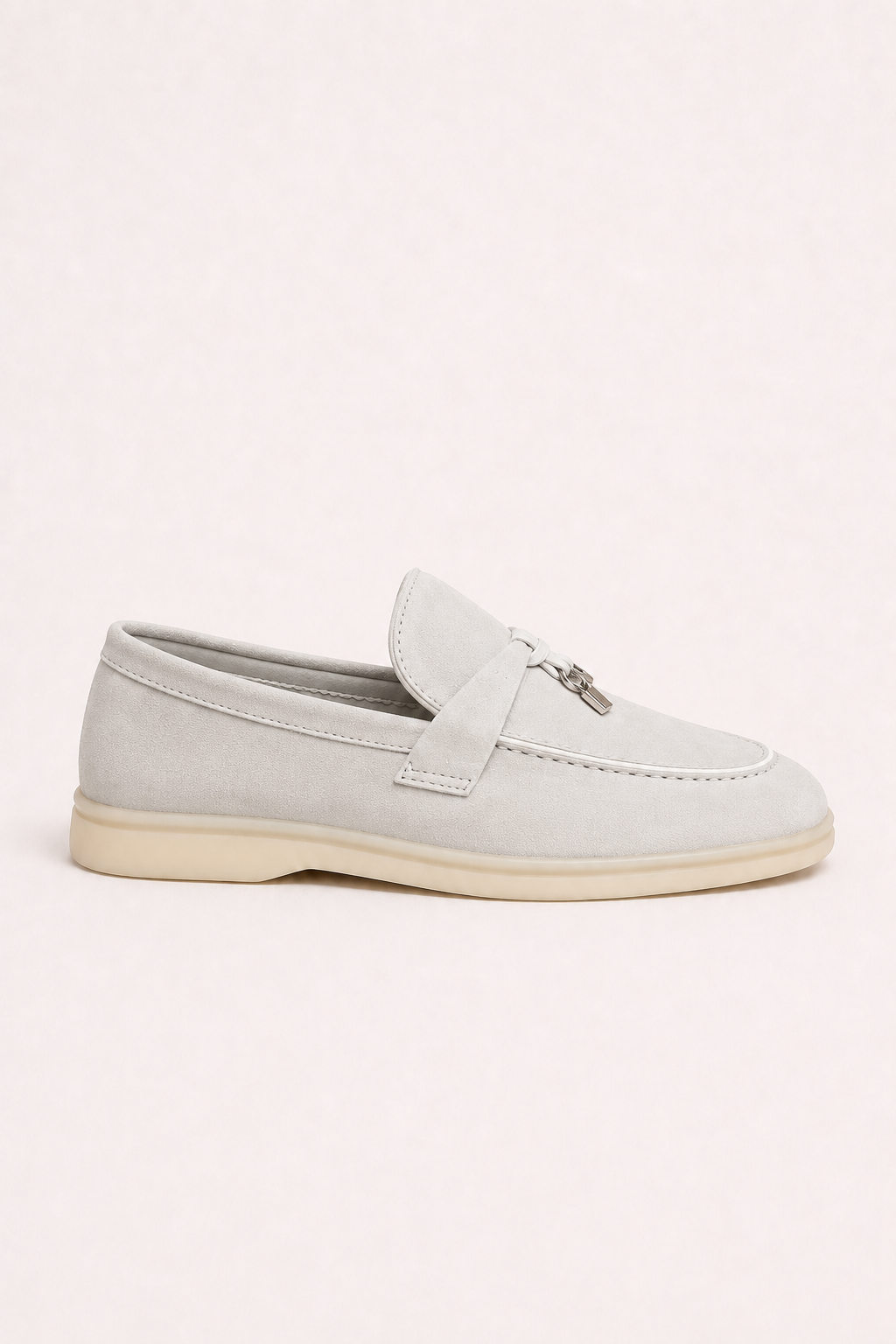 Rovain Buckled Loafers Ivory