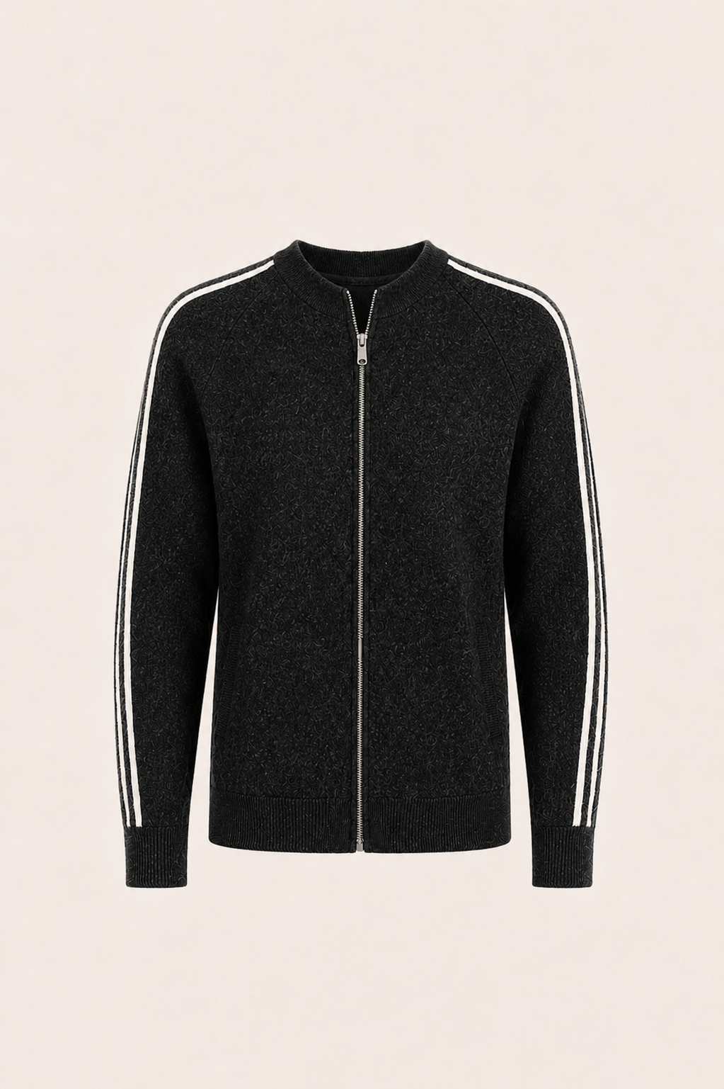 Darilo Wool Zip Knit Black