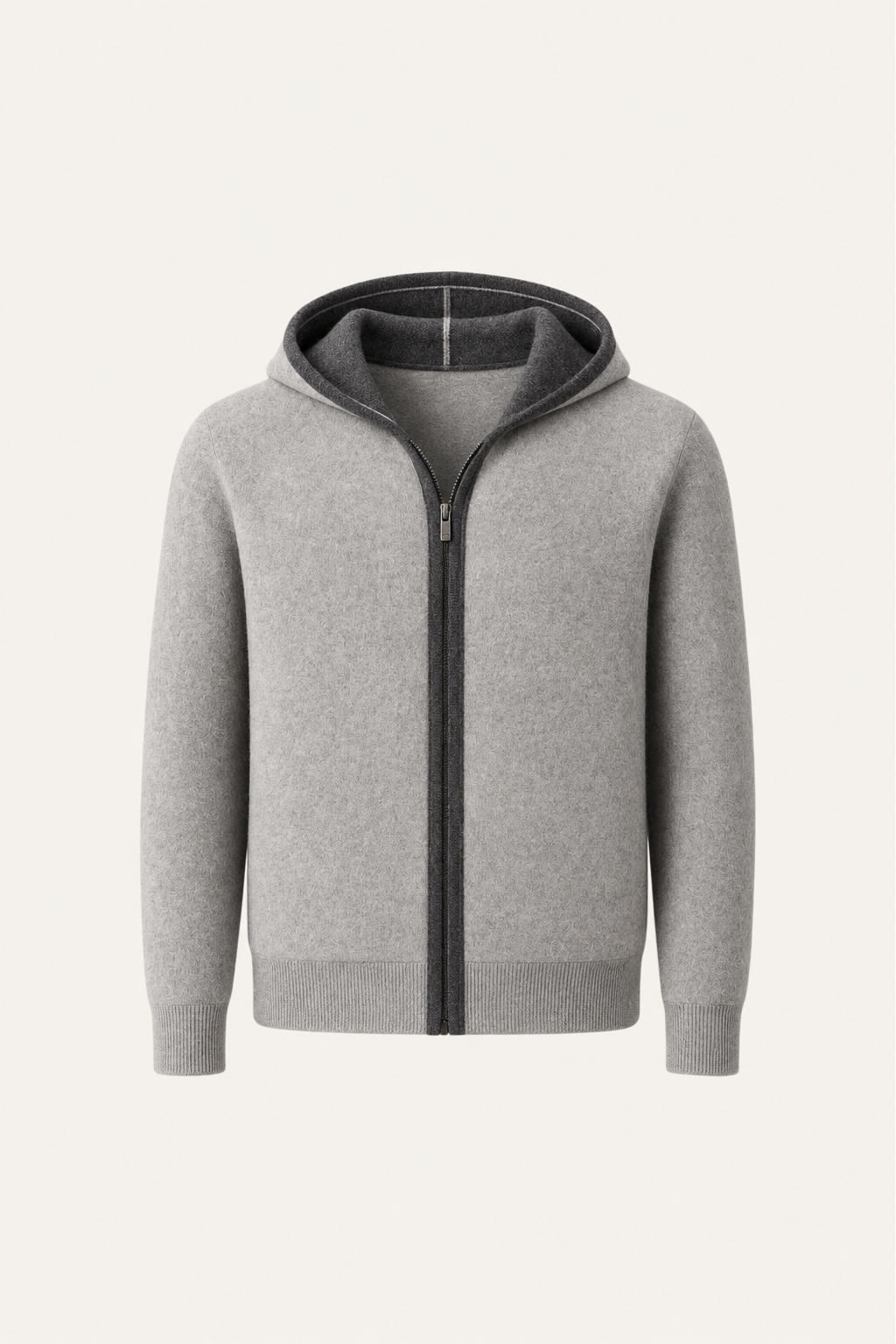 Ravalo Cashmere Zip Hoodie Grey