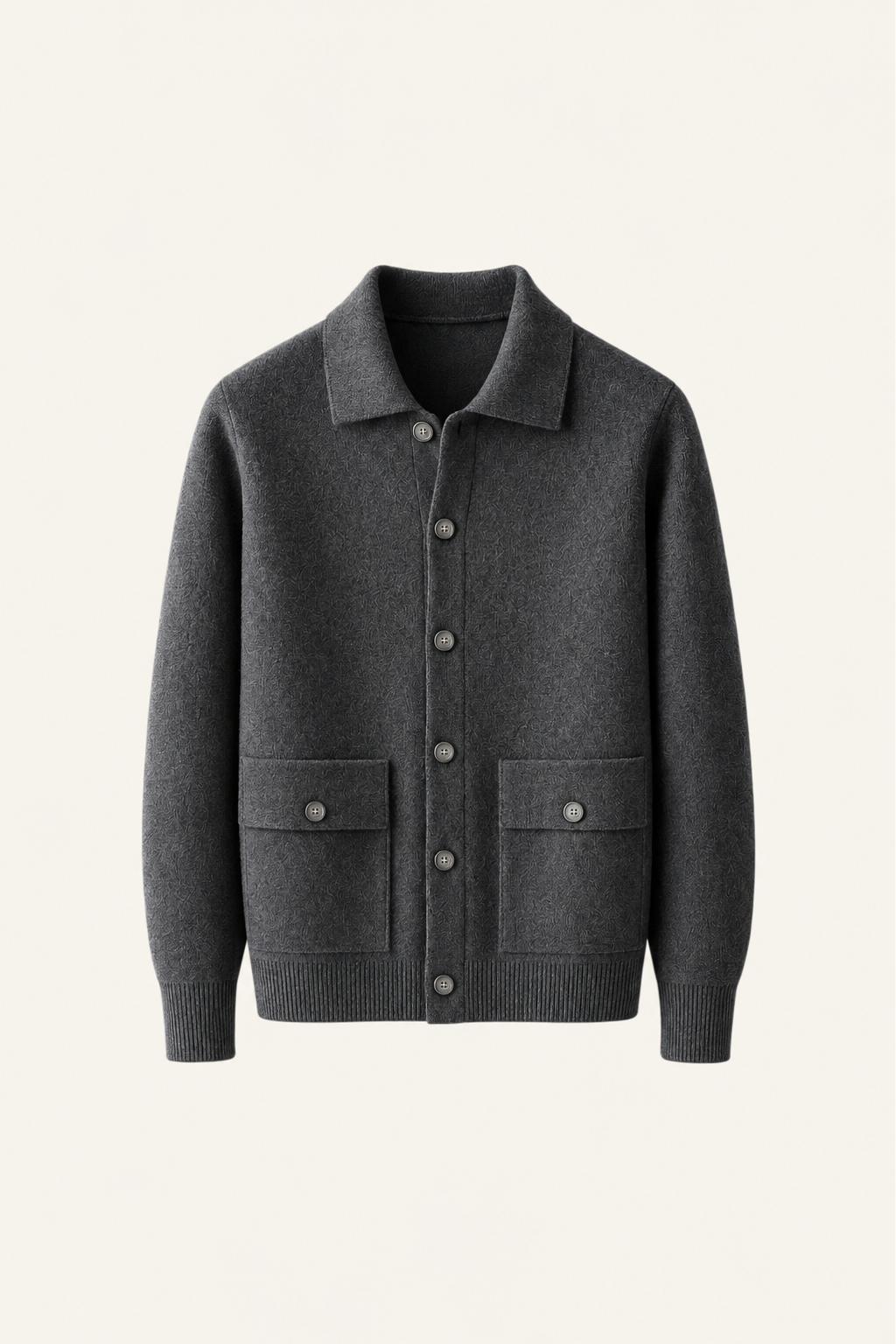 Silavo Wool Cardigan Dark Grey