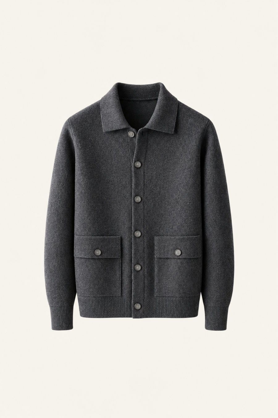 Silavo Wool Cardigan Dark Grey