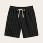 Nerivo Linen Striped Short Black