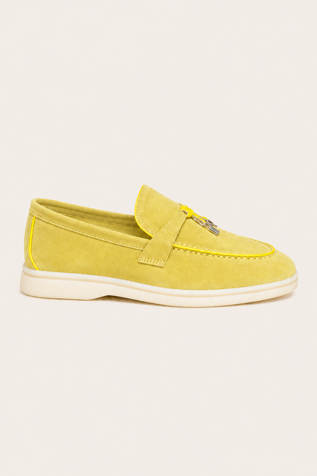 Amari Buckled Loafers Yellow