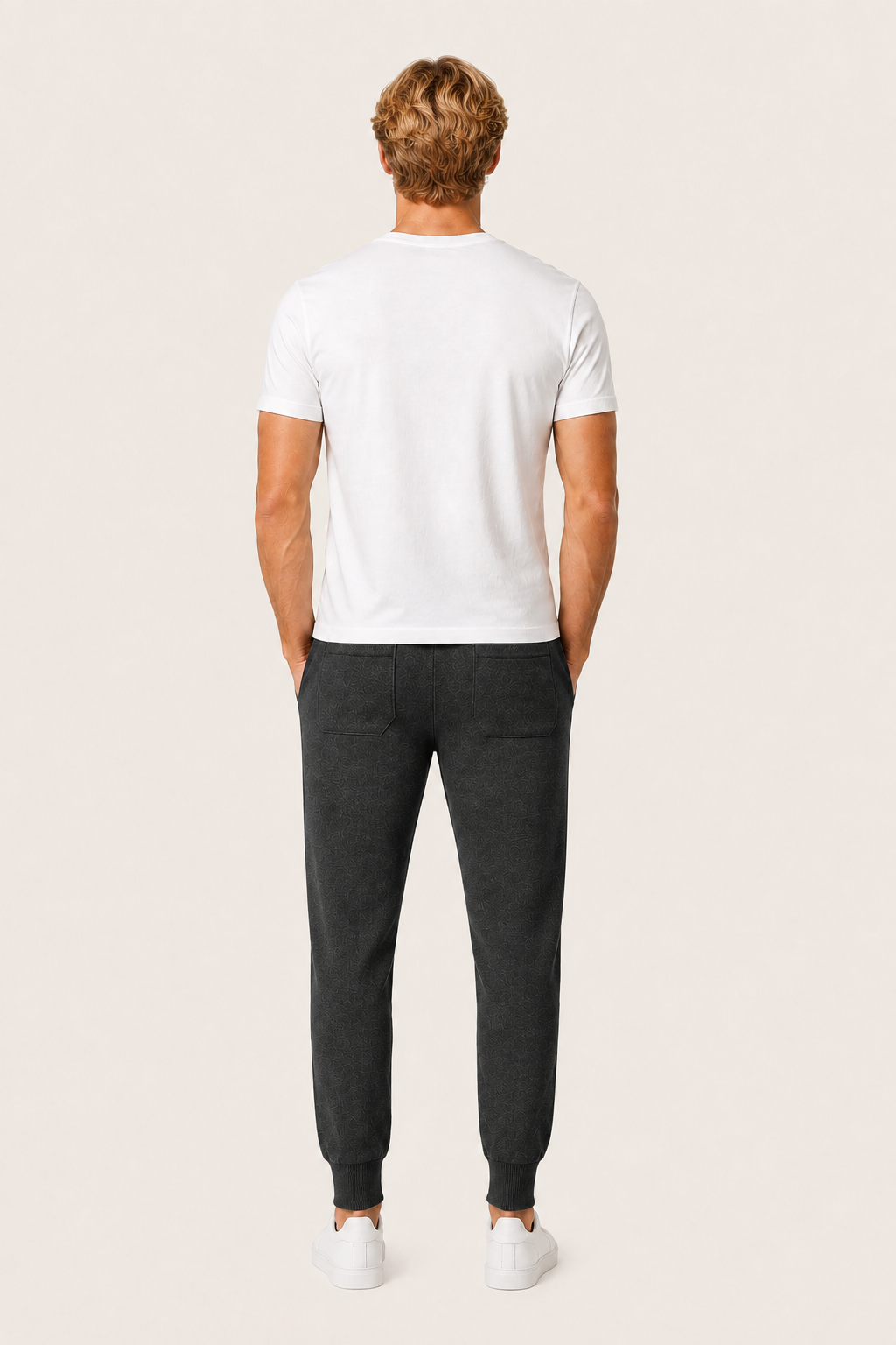 Belorin Wool Knit Joggers Dark Grey