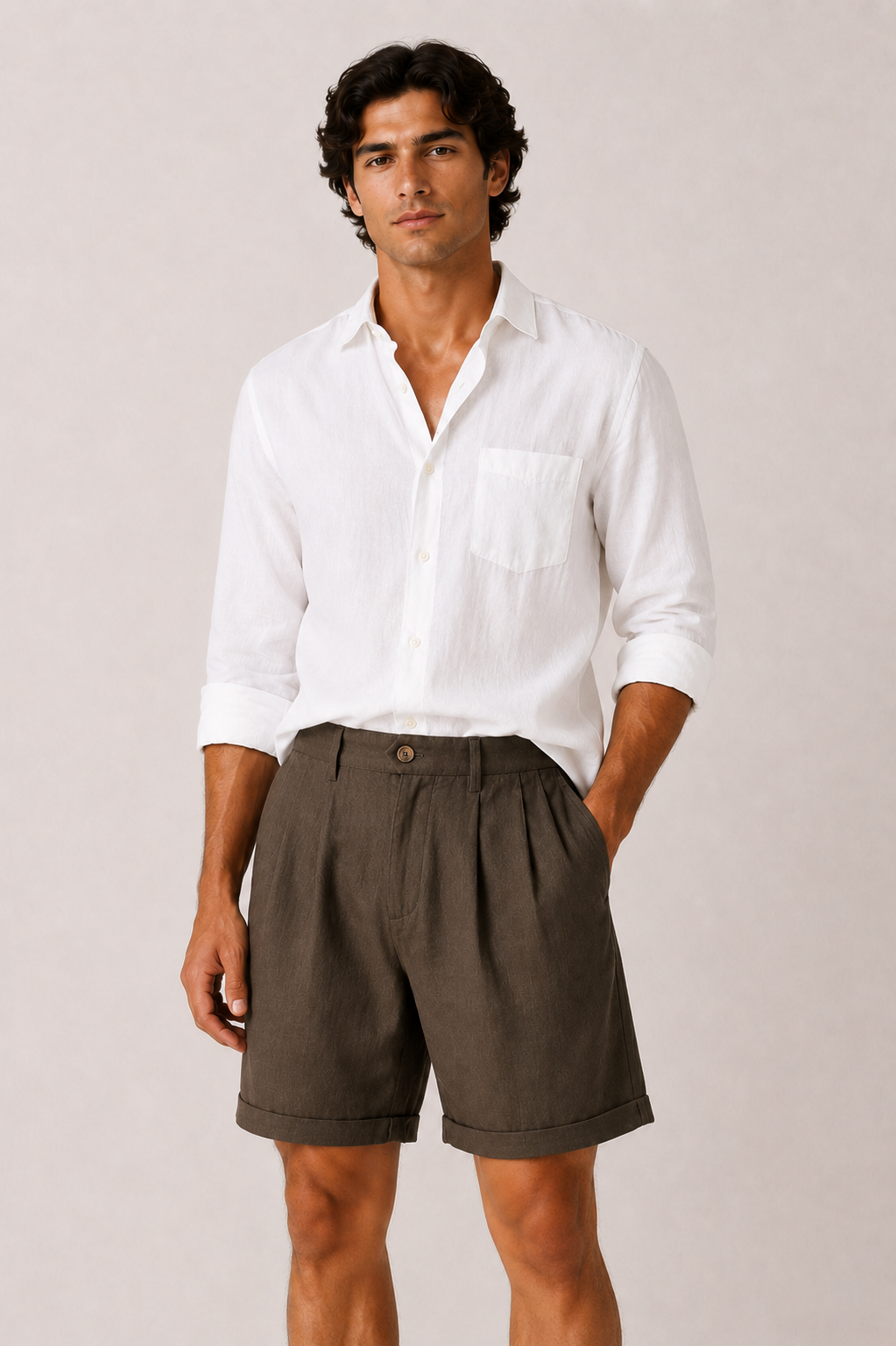 Nalero Lyocell Cotton Short Coffee