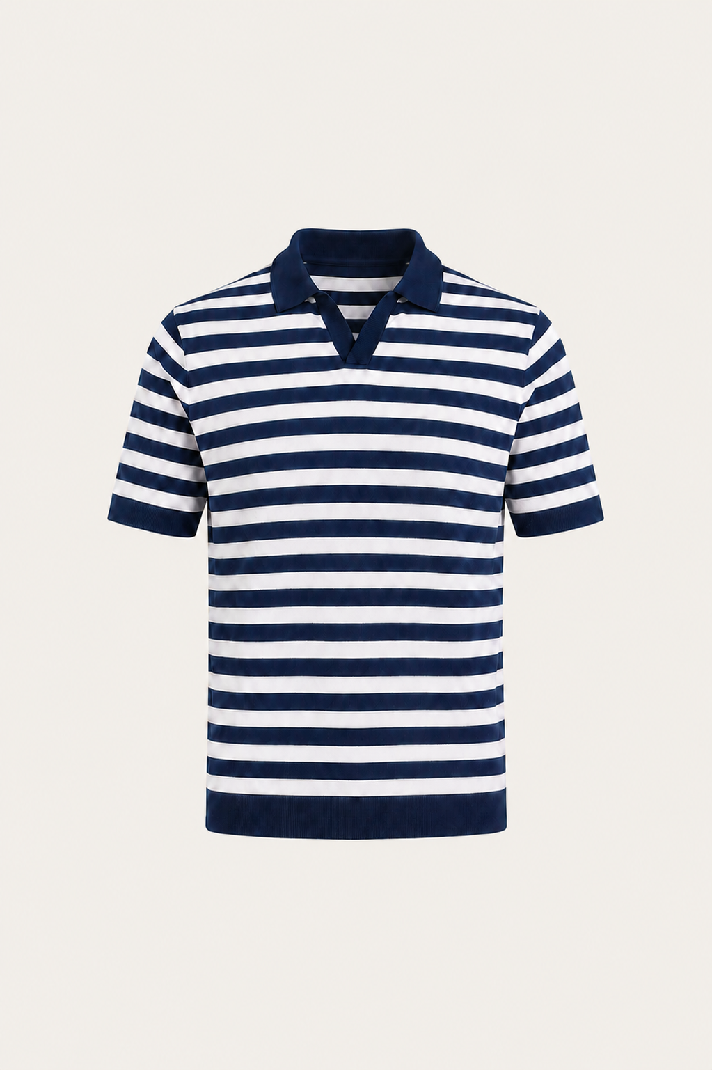 Nolani Striped Polo Navy