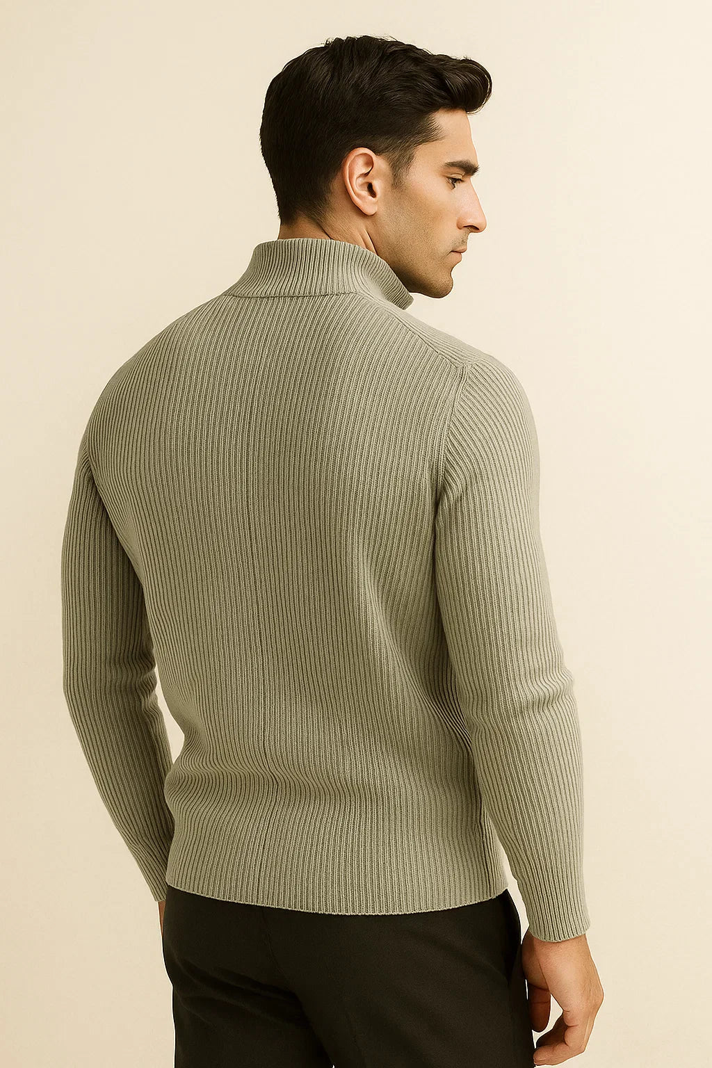 Arelon Cashmere Zip Knit Green